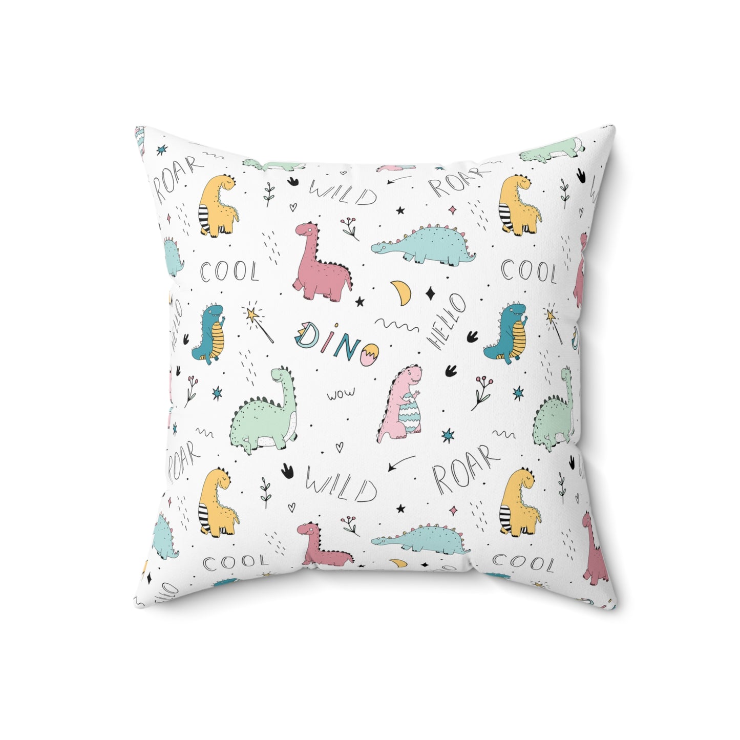 Dino Delight Square Pillow