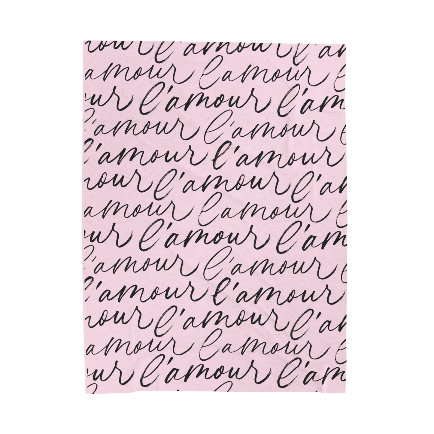 French Romance L'Amour Plush Blanket