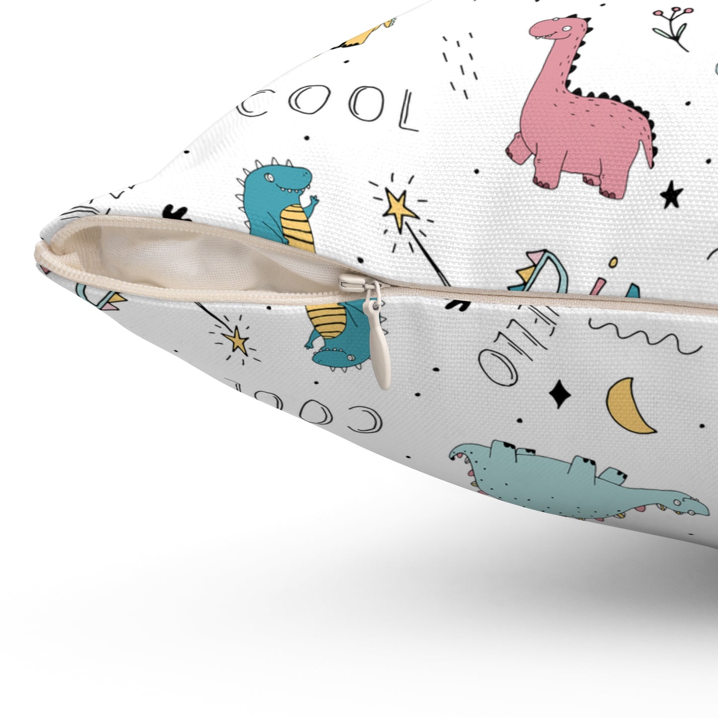 Dino Delight Square Pillow