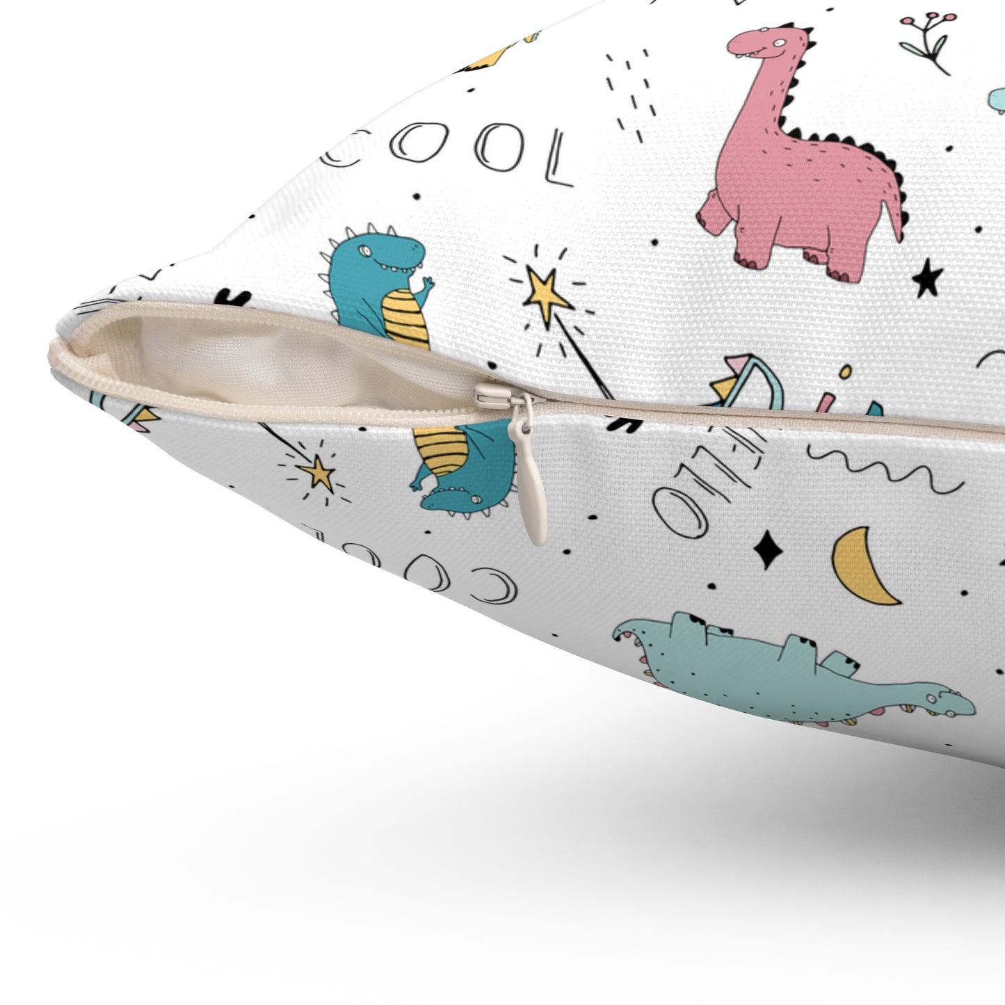 Dino Delight Square Pillow
