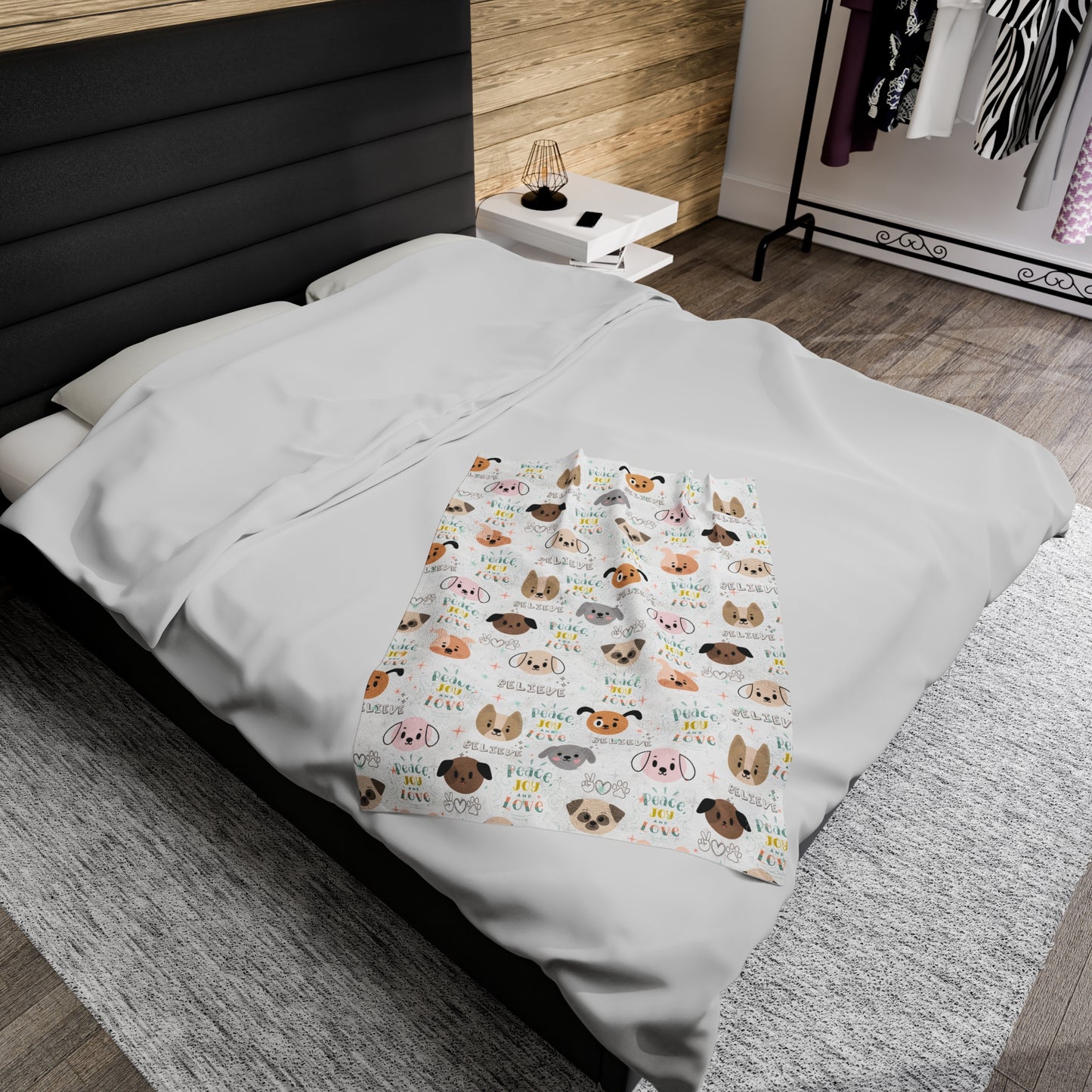 Believe Puppy Love Plush Blanket