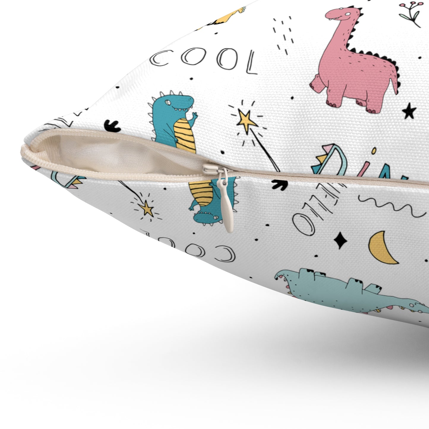 Dino Delight Square Pillow