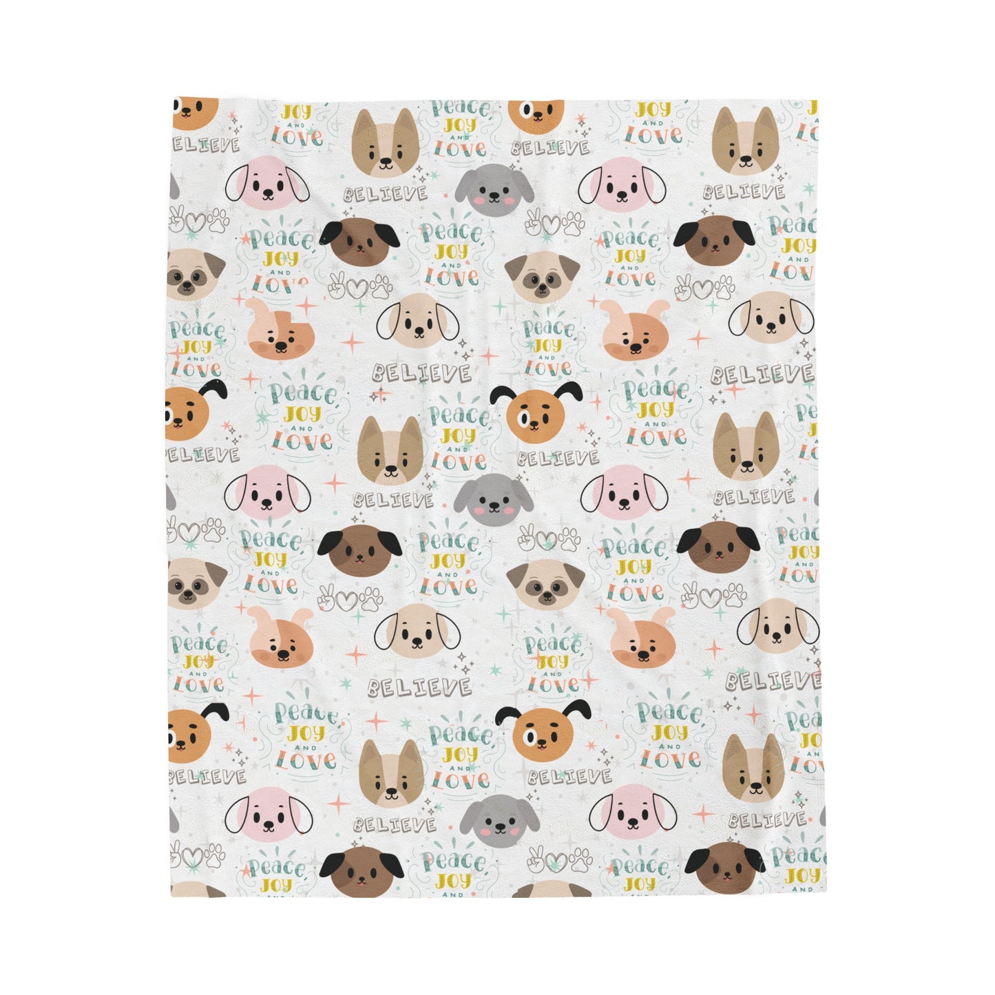 Believe Puppy Love Plush Blanket