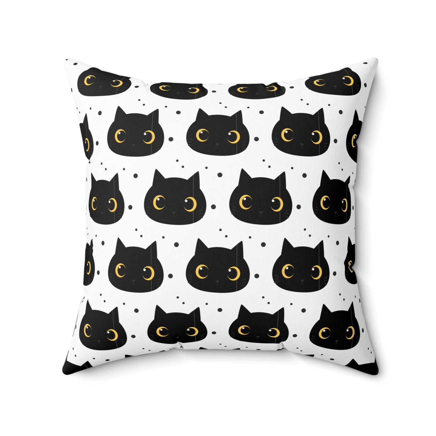 Mysterious Black Cat Square Pillow
