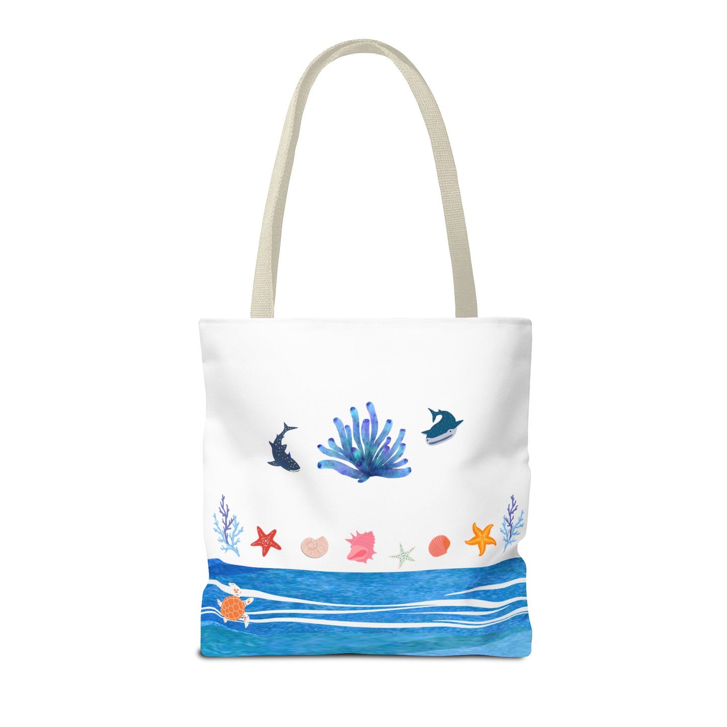 Ocean Friends Beach Tote (Double-sided print)