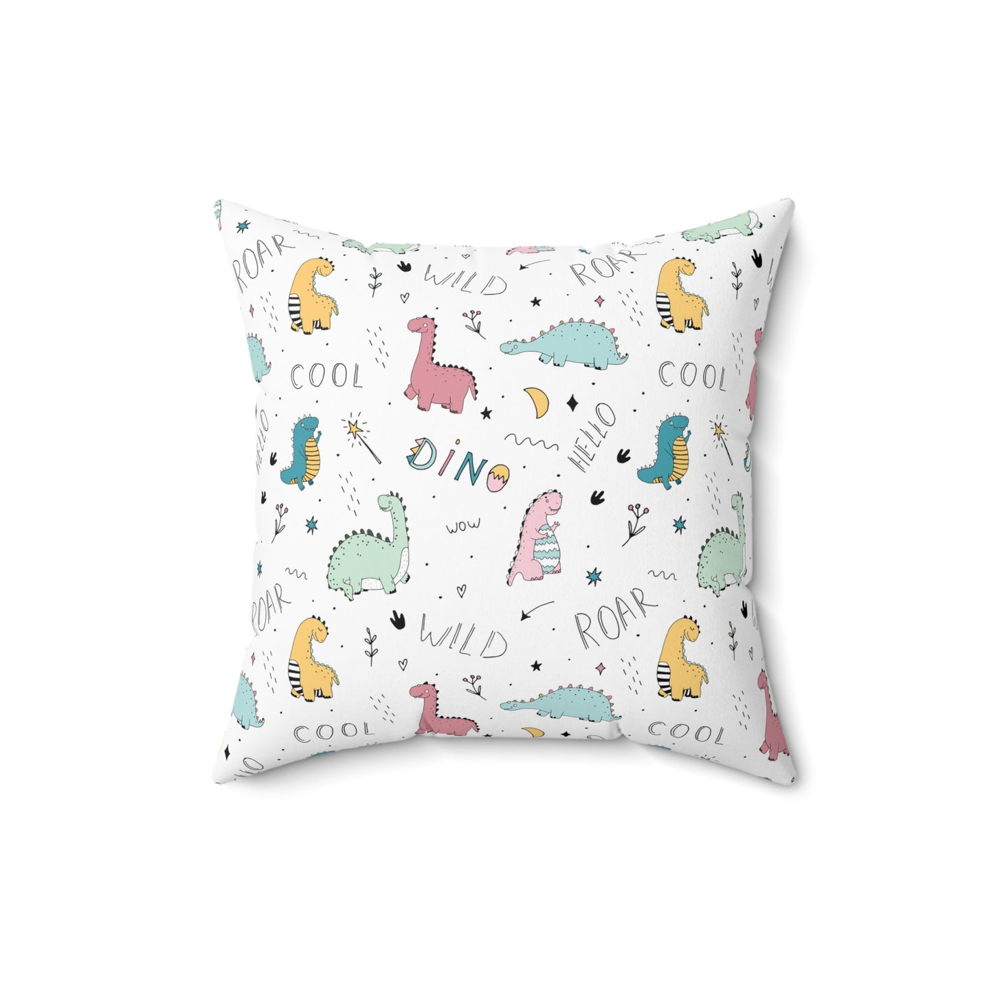 Dino Delight Square Pillow