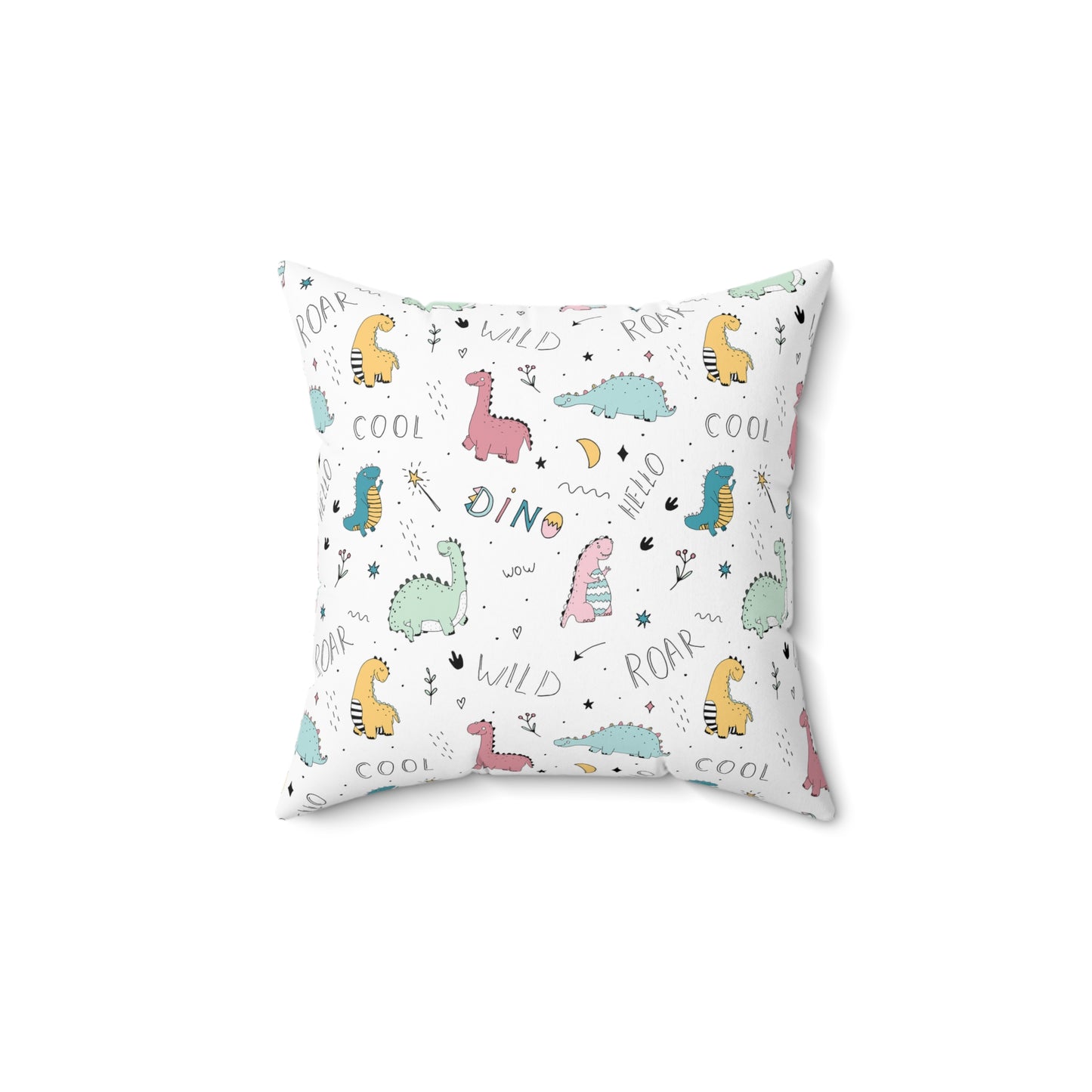 Dino Delight Square Pillow