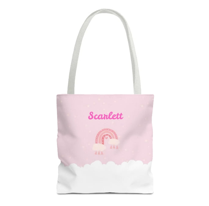 Pink Rainbow Beach Tote (Double-sided print)