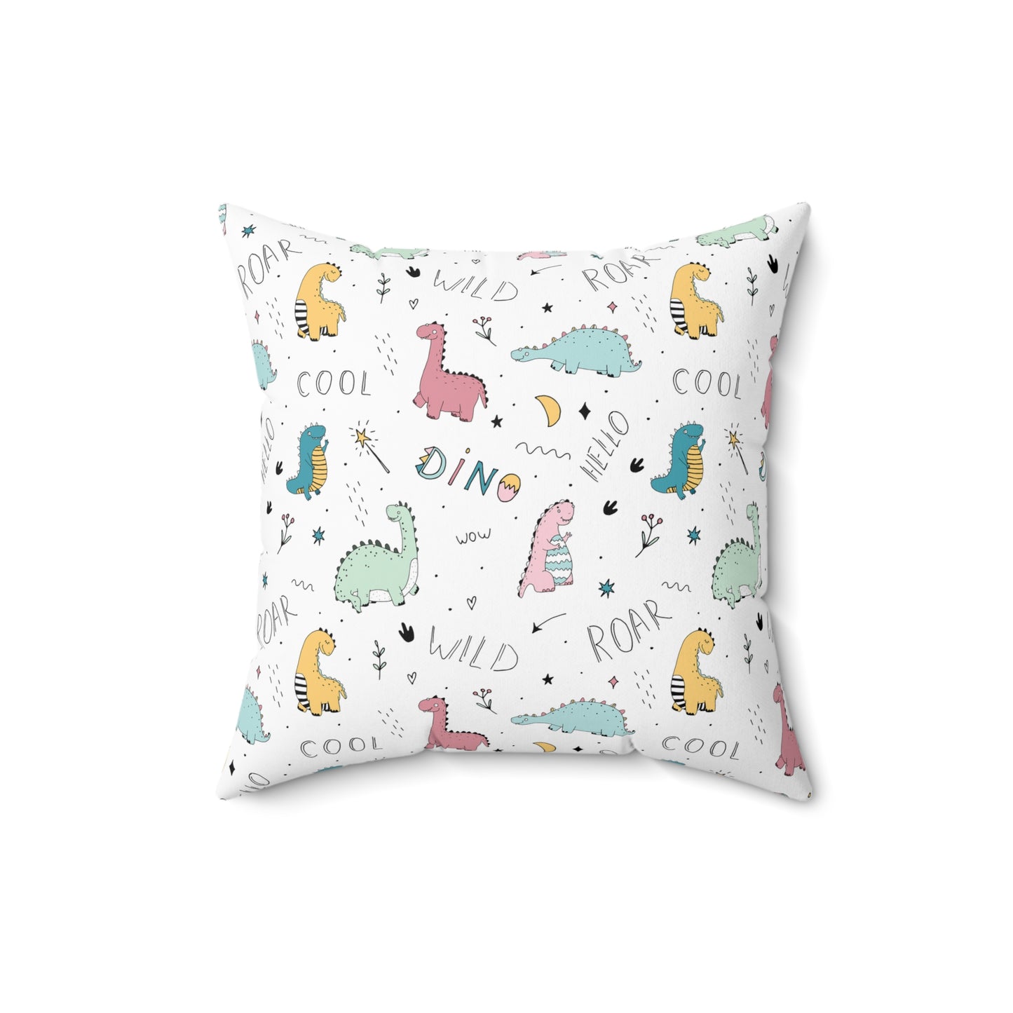 Dino Delight Square Pillow