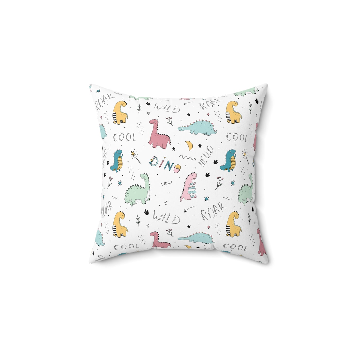 Dino Delight Square Pillow