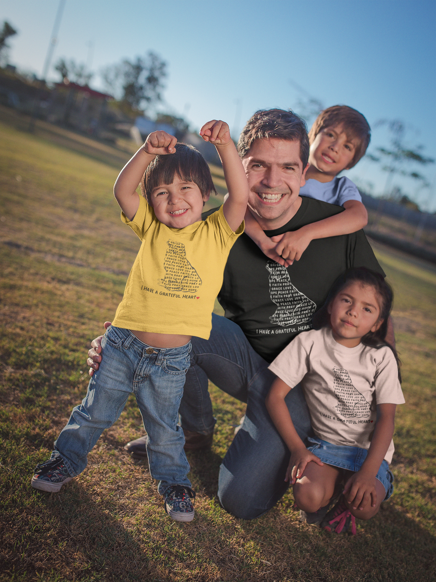 I have a Grateful Heart Kids T-Shirt (DaddyMammy T-Shirt version is included in the selection)