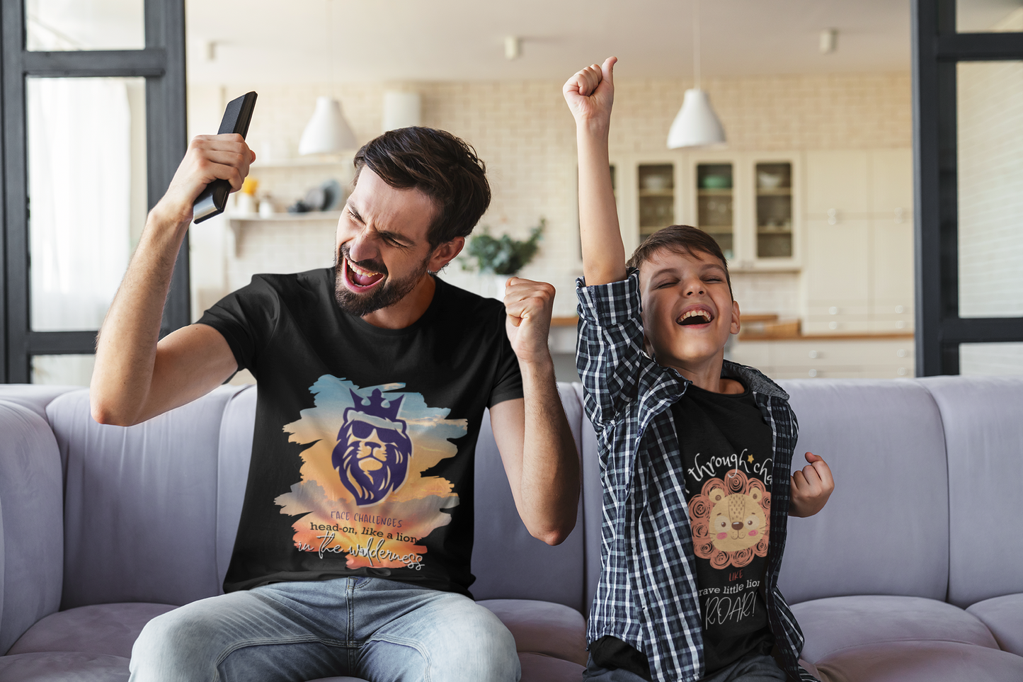 Face Challenges Lion King T-Shirt (DaddyMammy&Me Matching Tee)