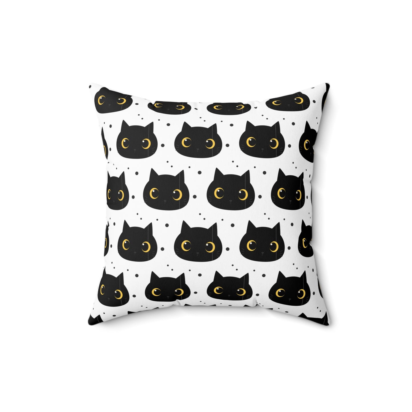 Mysterious Black Cat Square Pillow