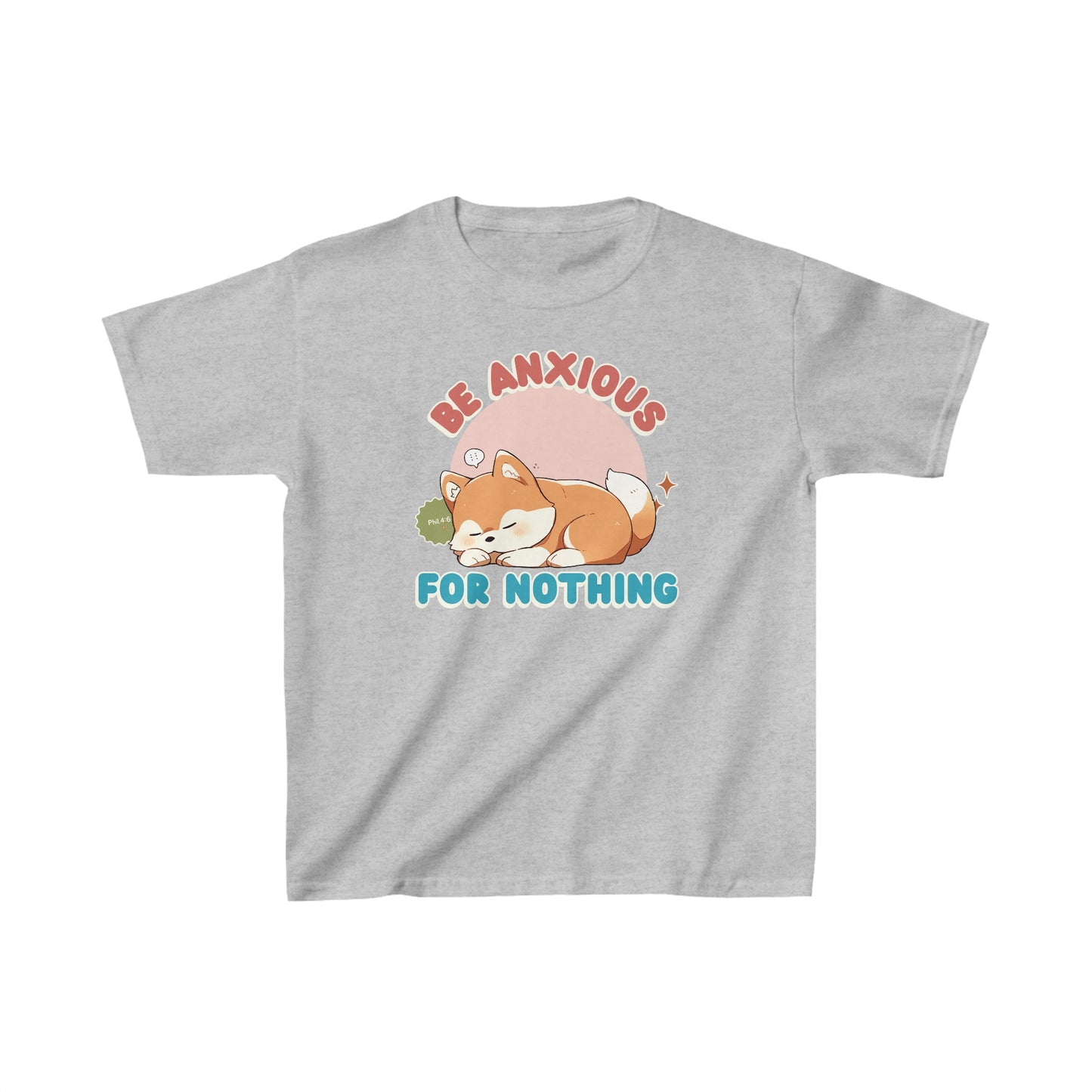 Be Anxious For Nothing Kids T-Shirt (Dog-Lover Tee)