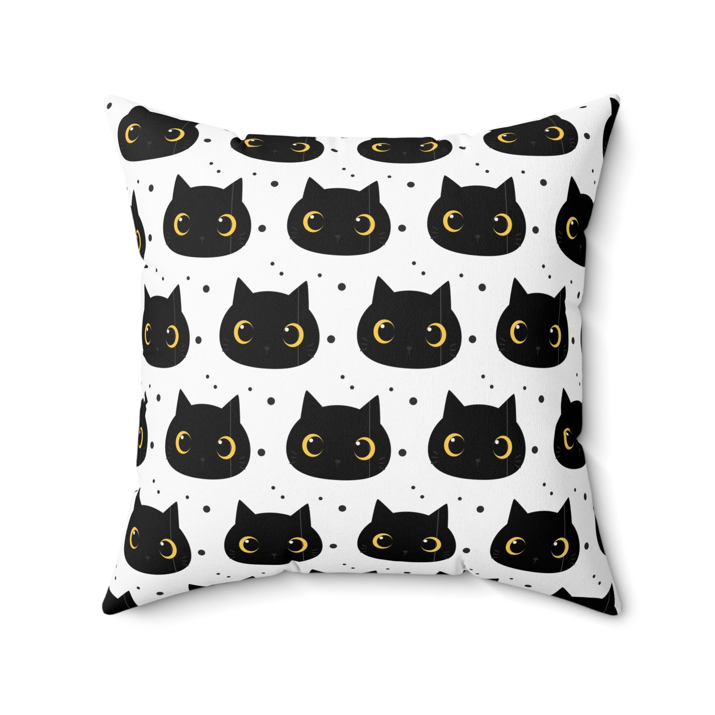 Mysterious Black Cat Square Pillow