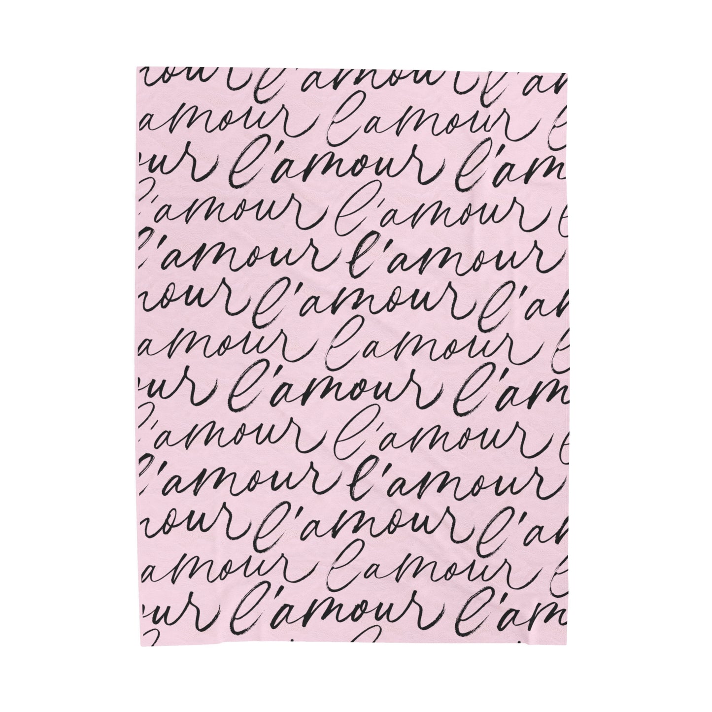 French Romance L'Amour Plush Blanket