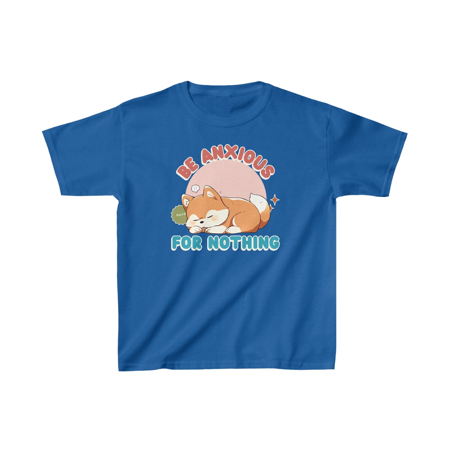 Be Anxious For Nothing Kids T-Shirt (Dog-Lover Tee)