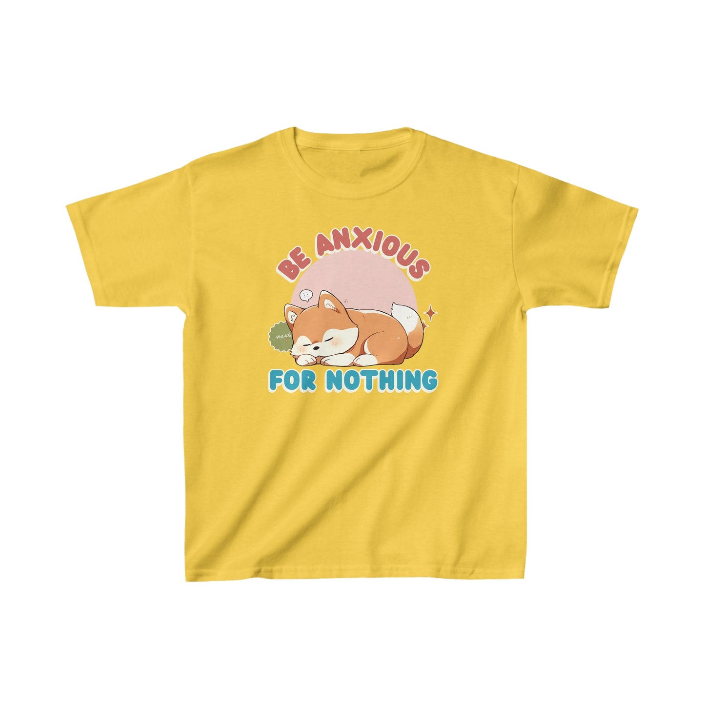 Be Anxious For Nothing Kids T-Shirt (Dog-Lover Tee)