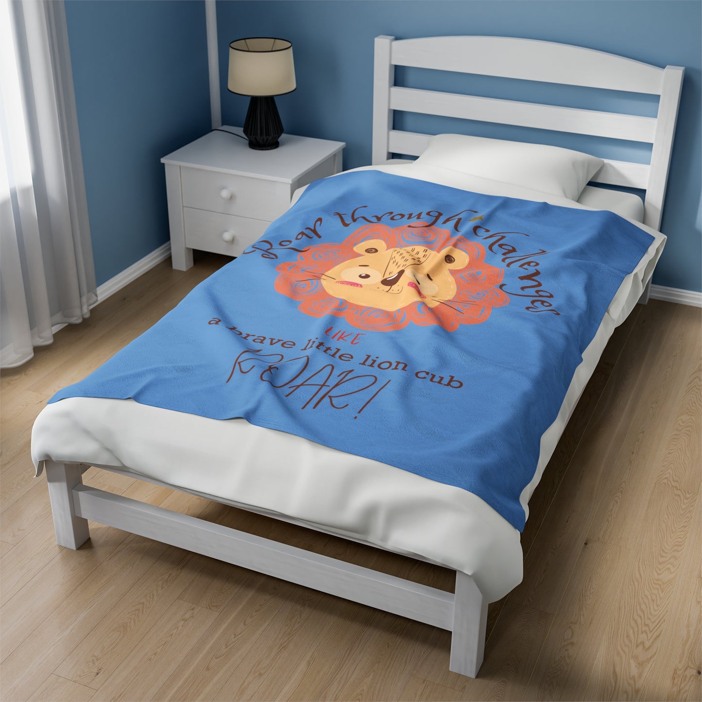 Roar through Challenges Little Lion Cub Plush Blanket