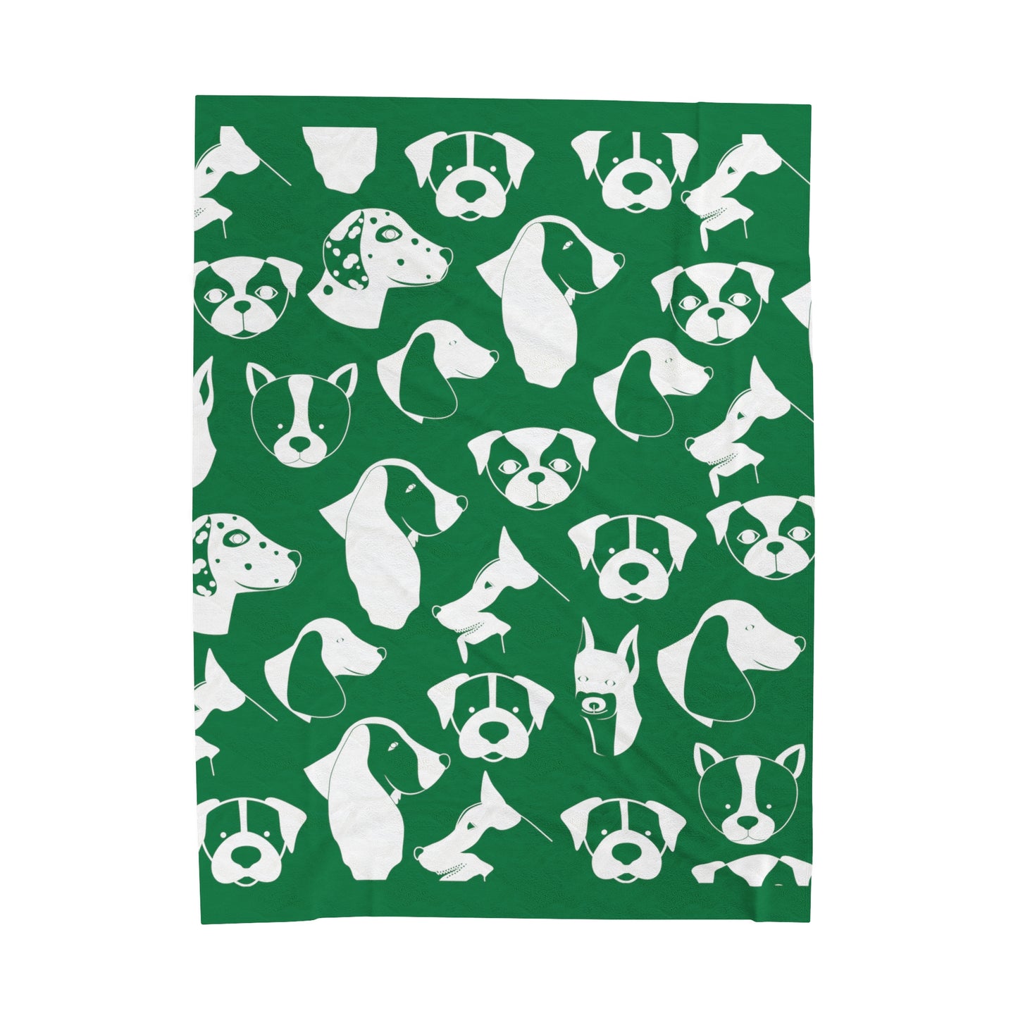 Chic ModDog Head Plush Blanket - Green