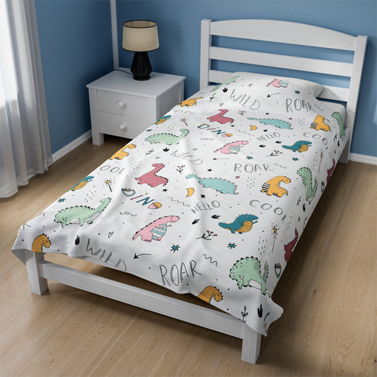 Dino Delight Plush Blanket