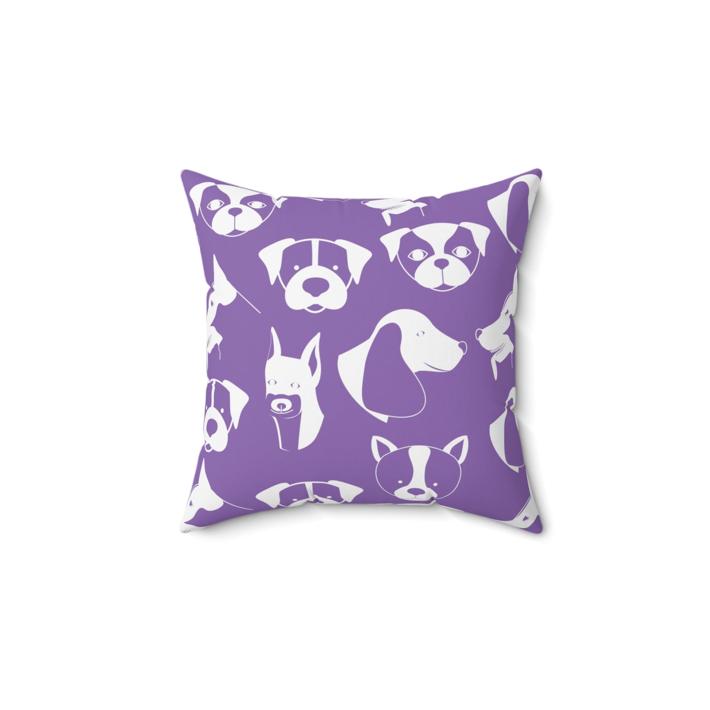 Chic ModDog Head Square Pillow (Versatile Double-Sided Graphic Variation) Purple