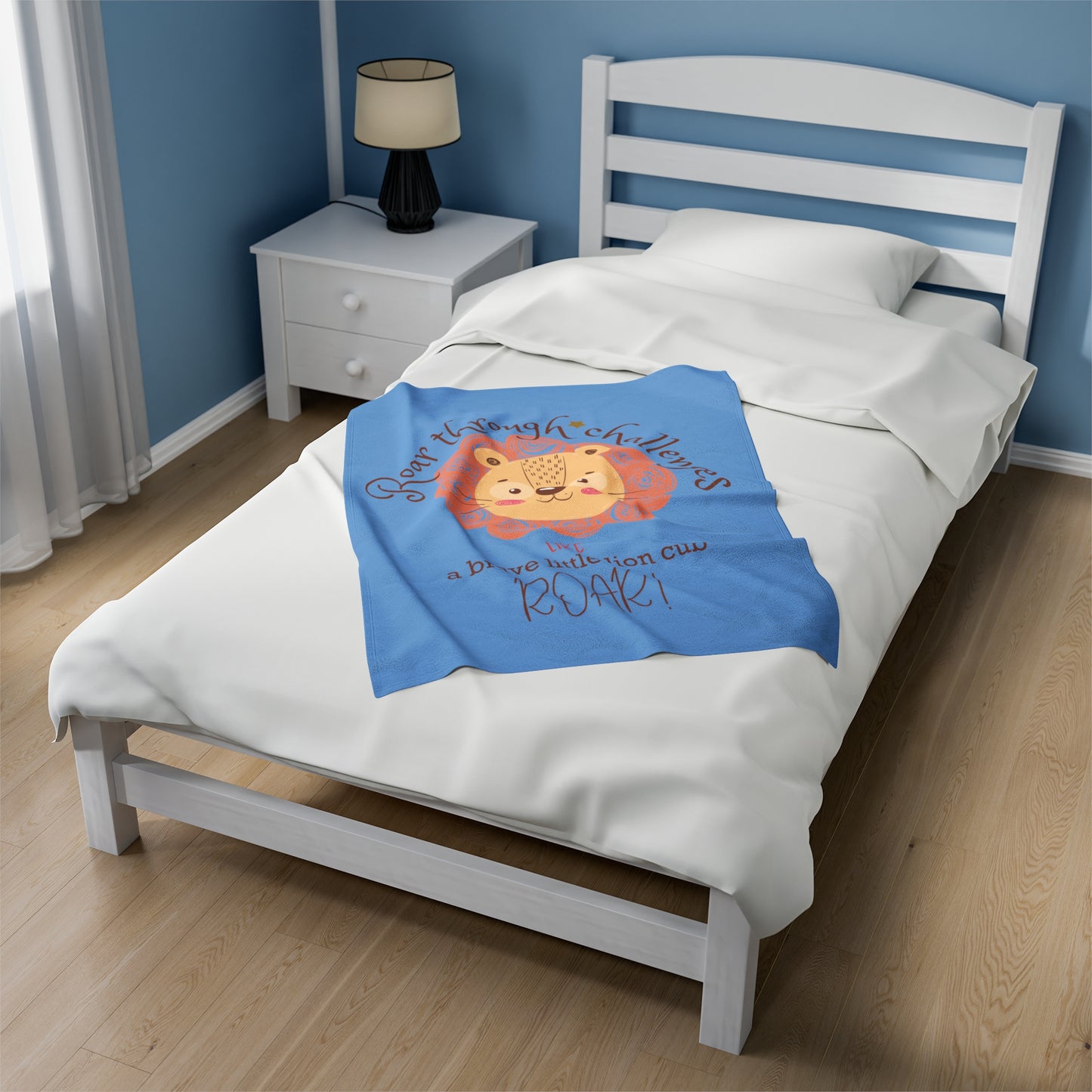 Roar through Challenges Little Lion Cub Plush Blanket