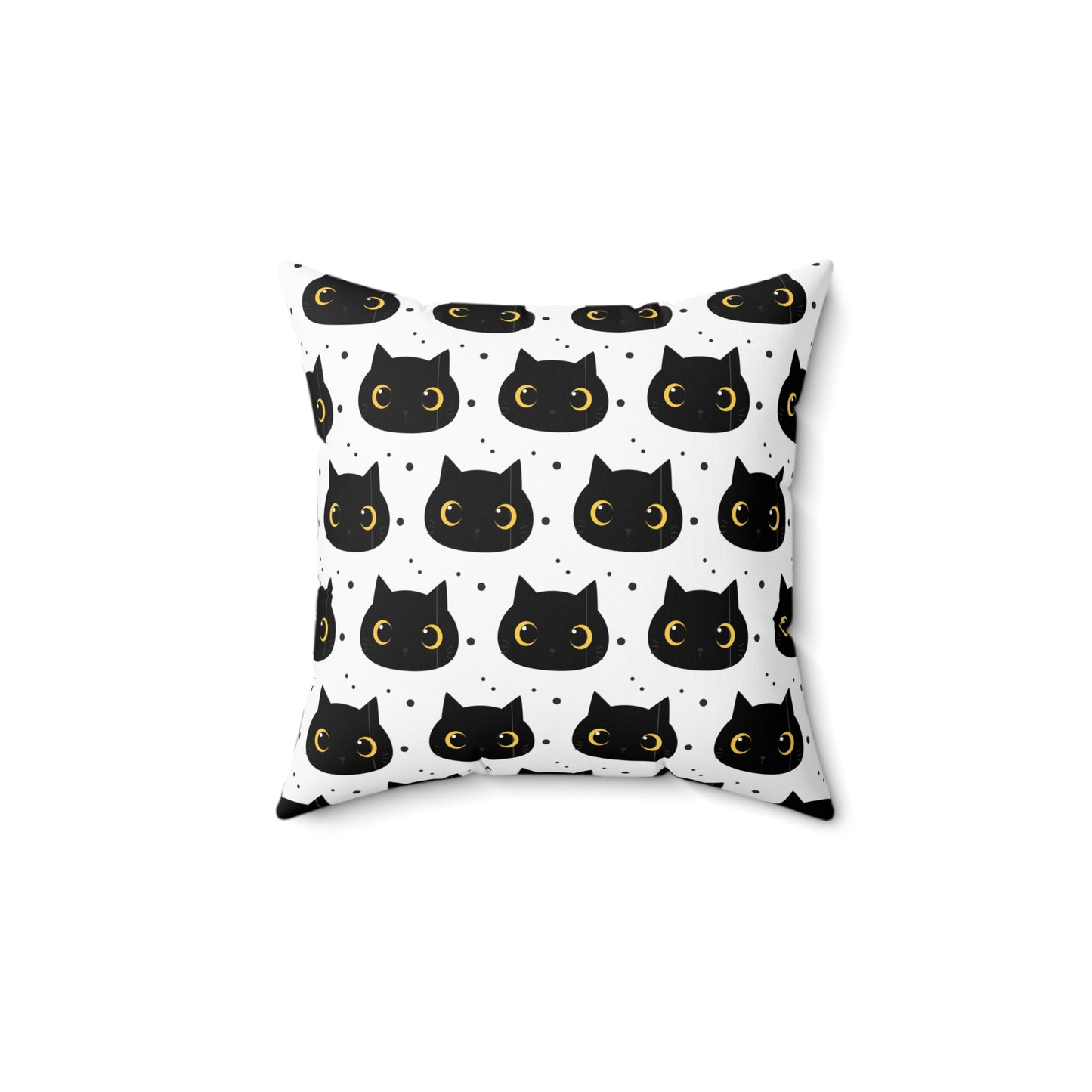 Mysterious Black Cat Square Pillow