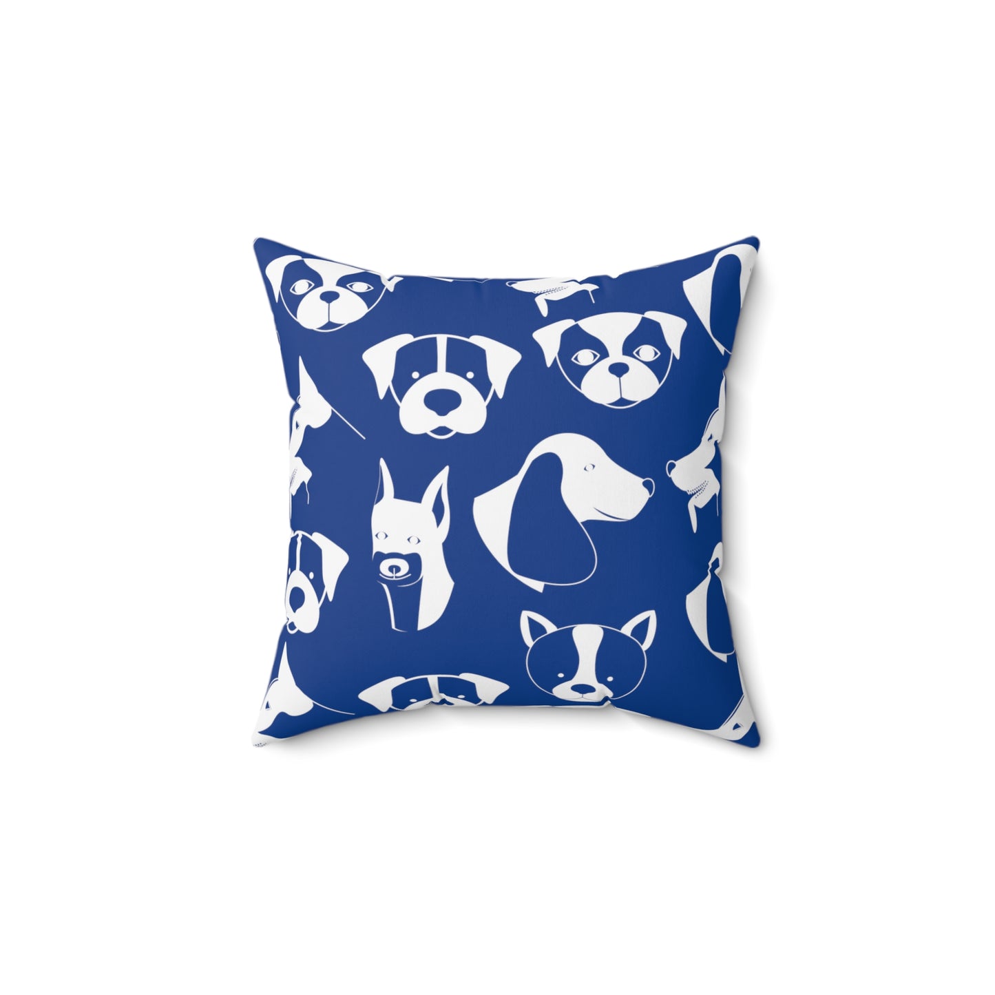 Chic ModDog Head Square Pillow (Versatile Double-Sided Graphic Variation) Blue