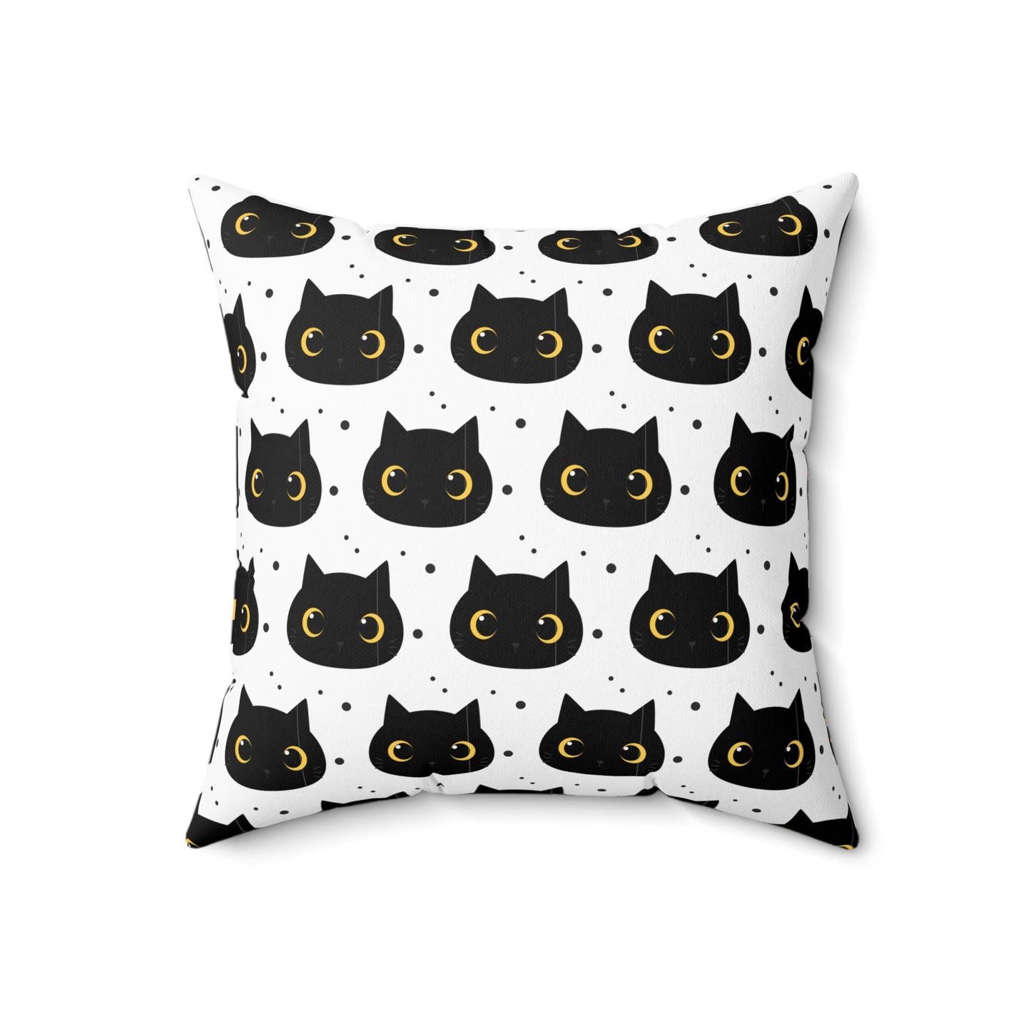 Mysterious Black Cat Square Pillow