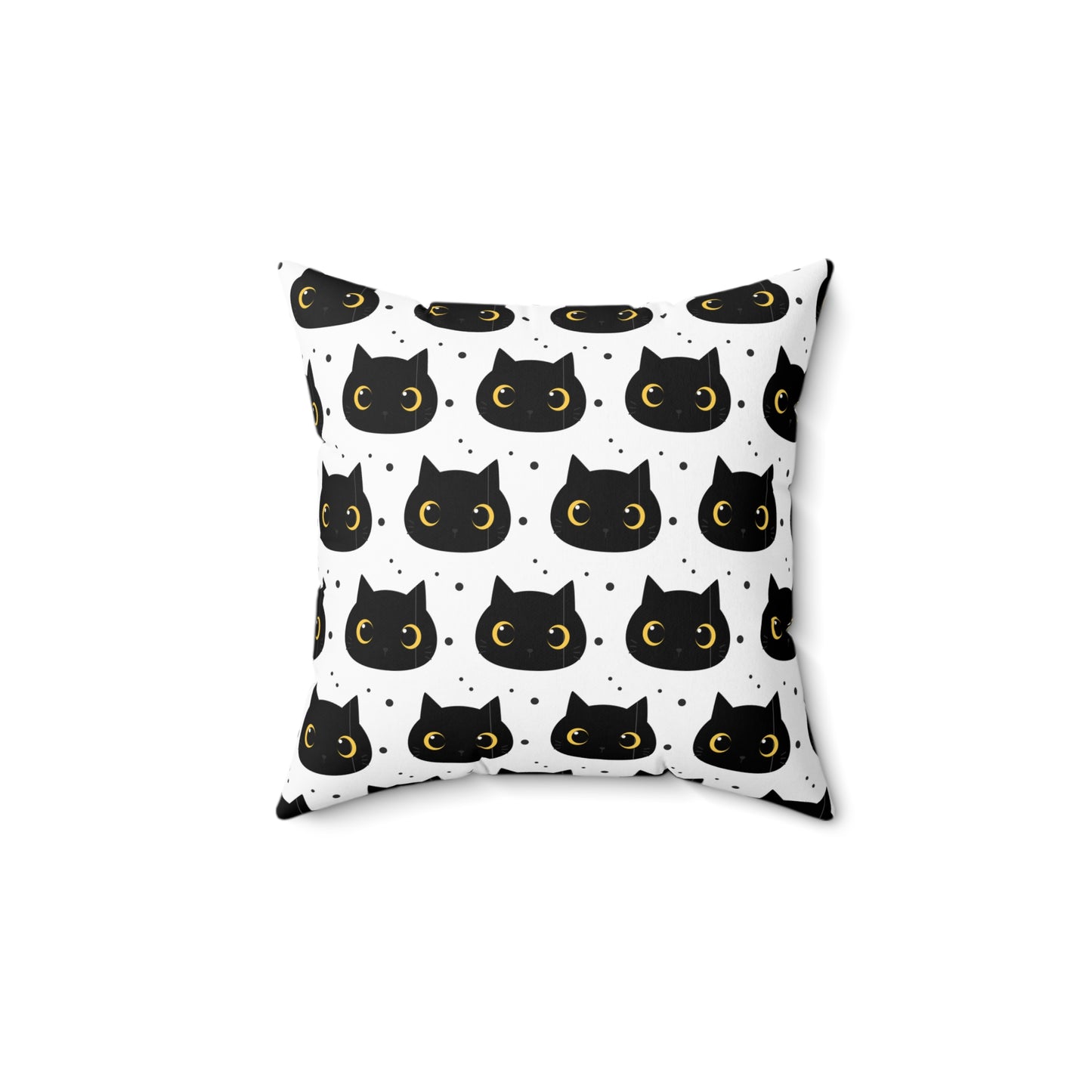 Mysterious Black Cat Square Pillow