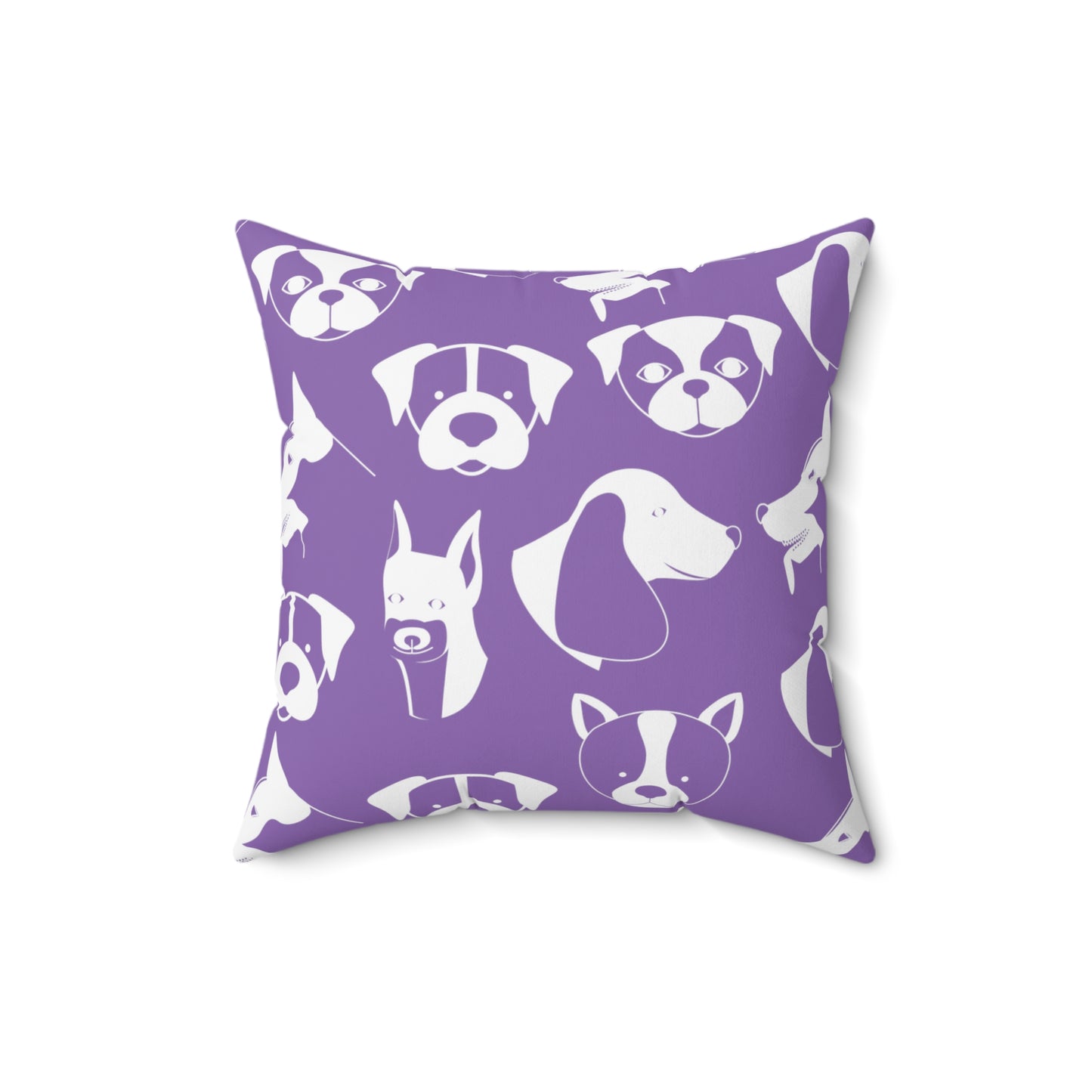 Chic ModDog Head Square Pillow (Versatile Double-Sided Graphic Variation) Purple