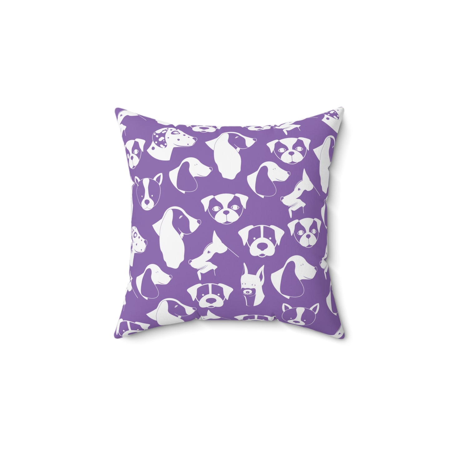 Chic ModDog Head Square Pillow (Versatile Double-Sided Graphic Variation) Purple