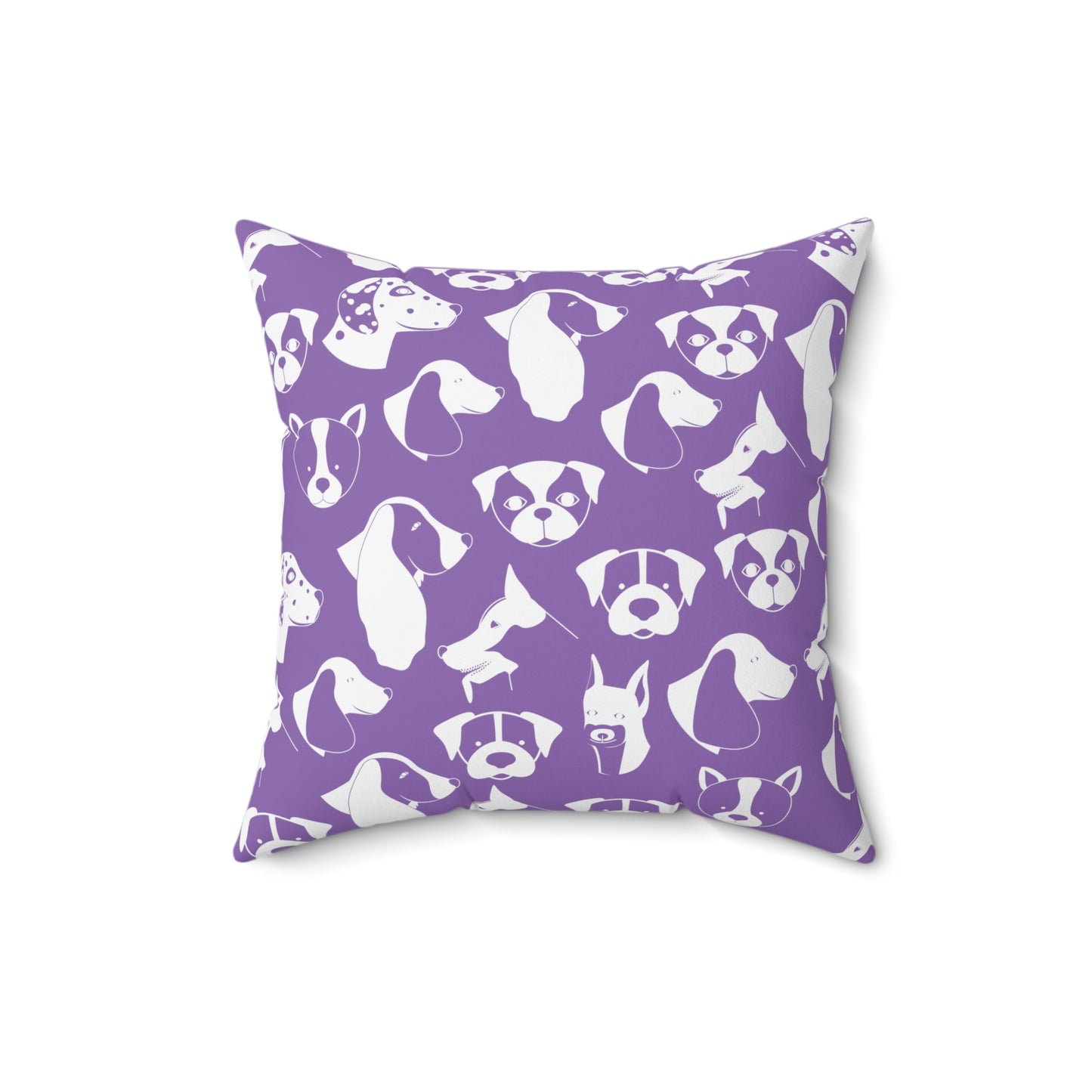 Chic ModDog Head Square Pillow (Versatile Double-Sided Graphic Variation) Purple