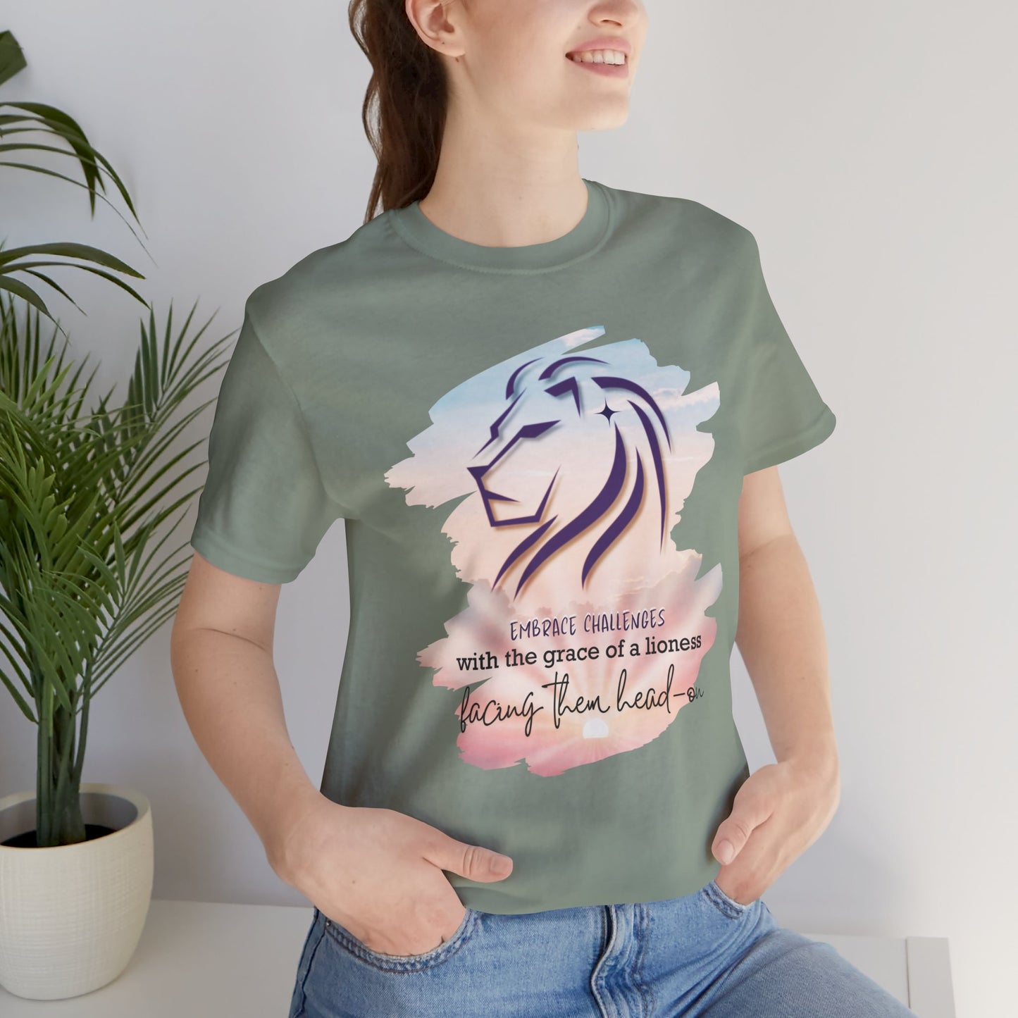 Embrace Challenges Lion Queen T-Shirt (DaddyMammy&Me Matching Tee)