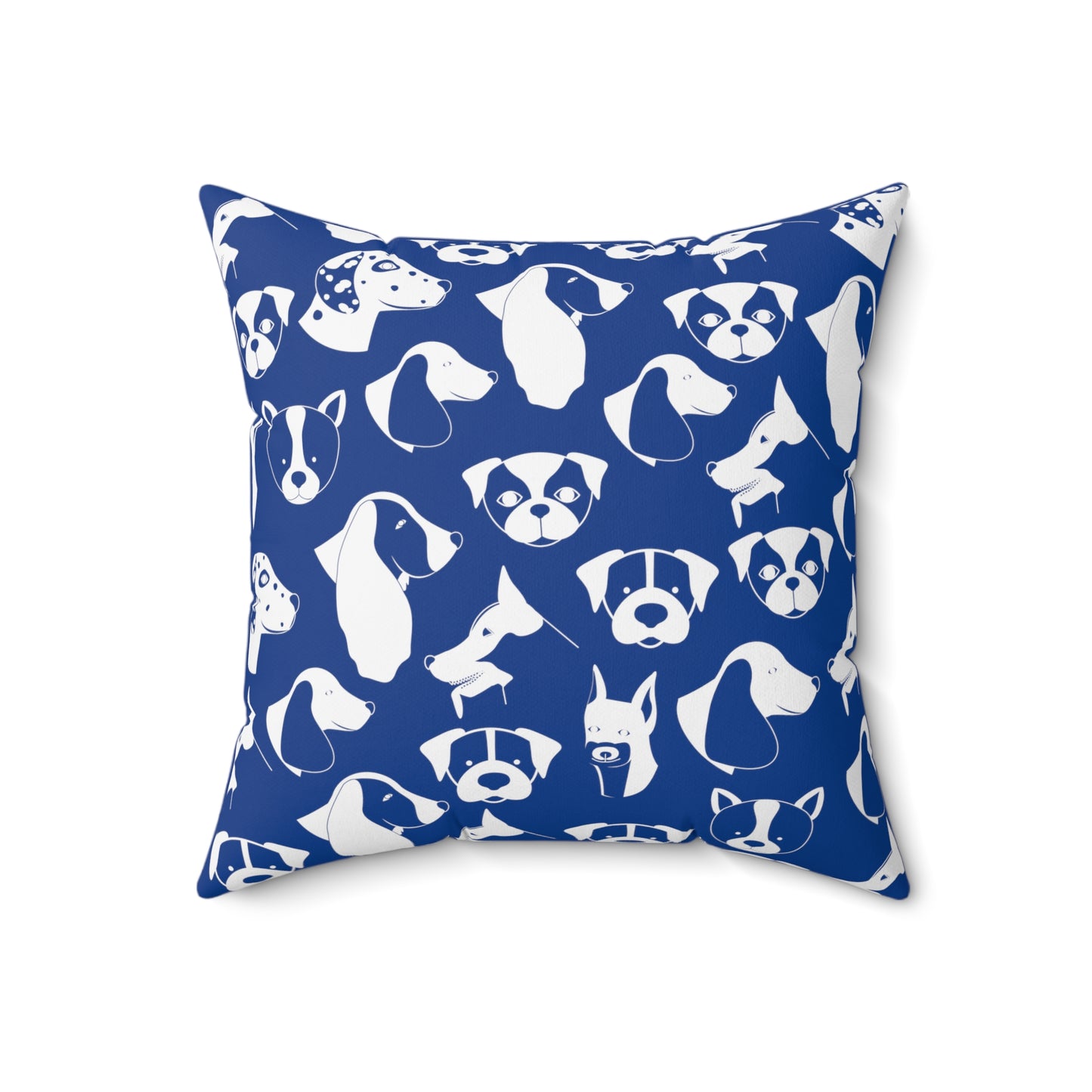 Chic ModDog Head Square Pillow (Versatile Double-Sided Graphic Variation) Blue