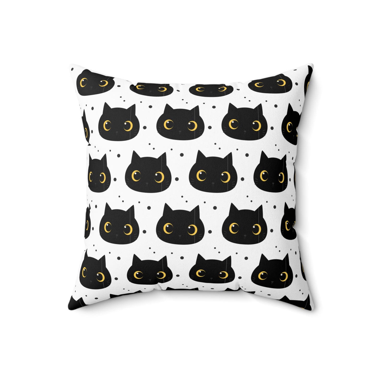 Mysterious Black Cat Square Pillow