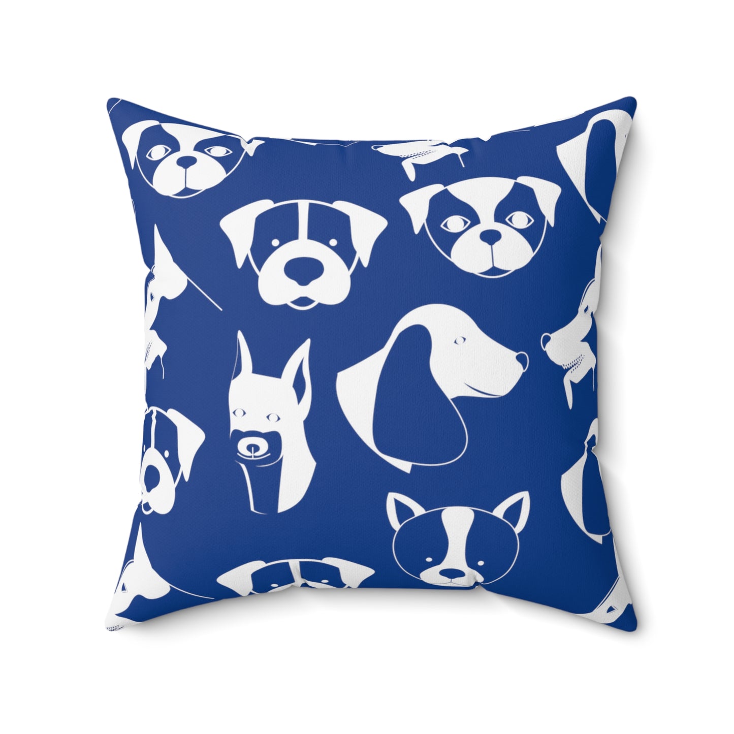 Chic ModDog Head Square Pillow (Versatile Double-Sided Graphic Variation) Blue