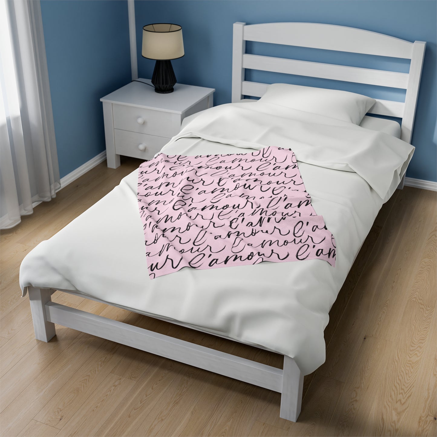 French Romance L'Amour Plush Blanket