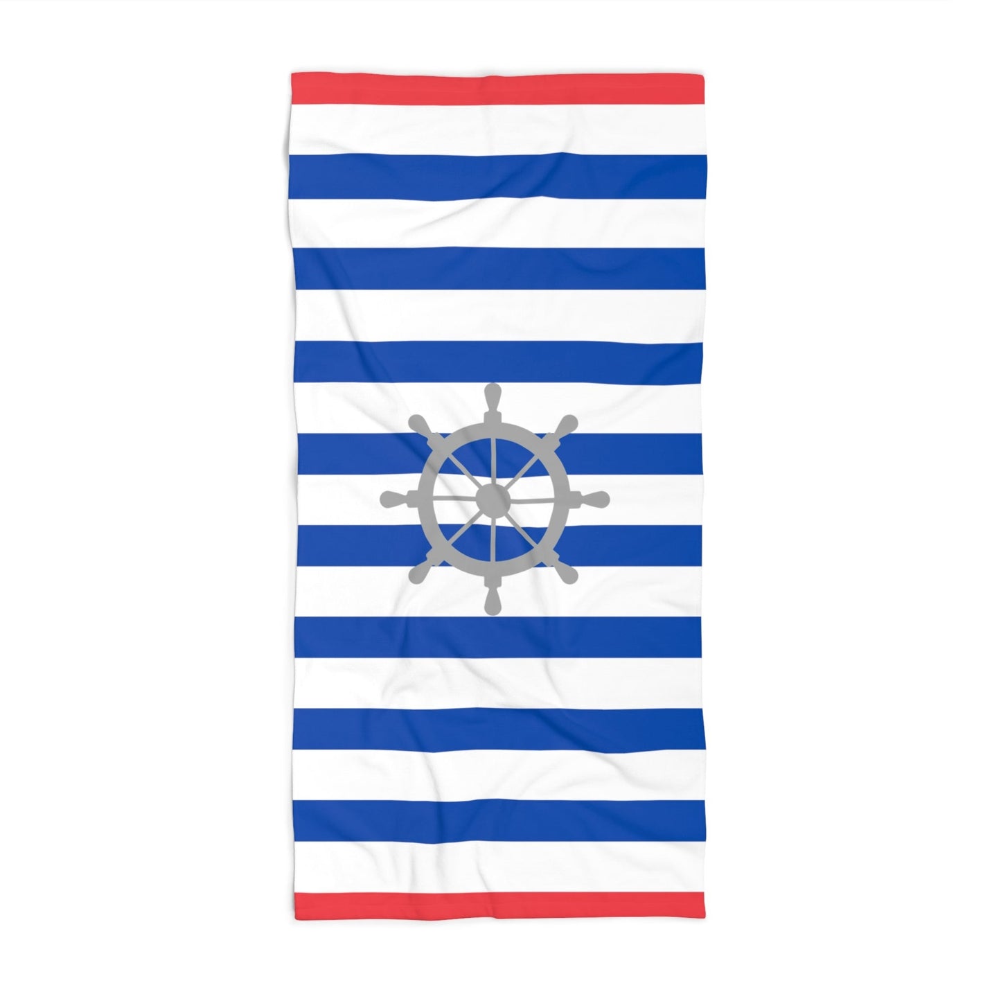 Ship Wheel Stripe Beach Towel