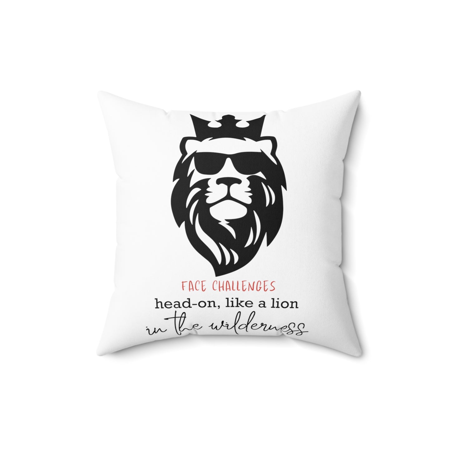 Face Challenges Lion King Square Pillow