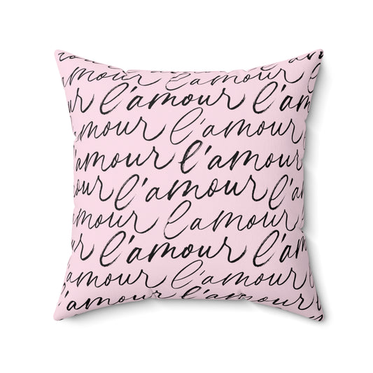 French Romance L'Amour Square Pillow