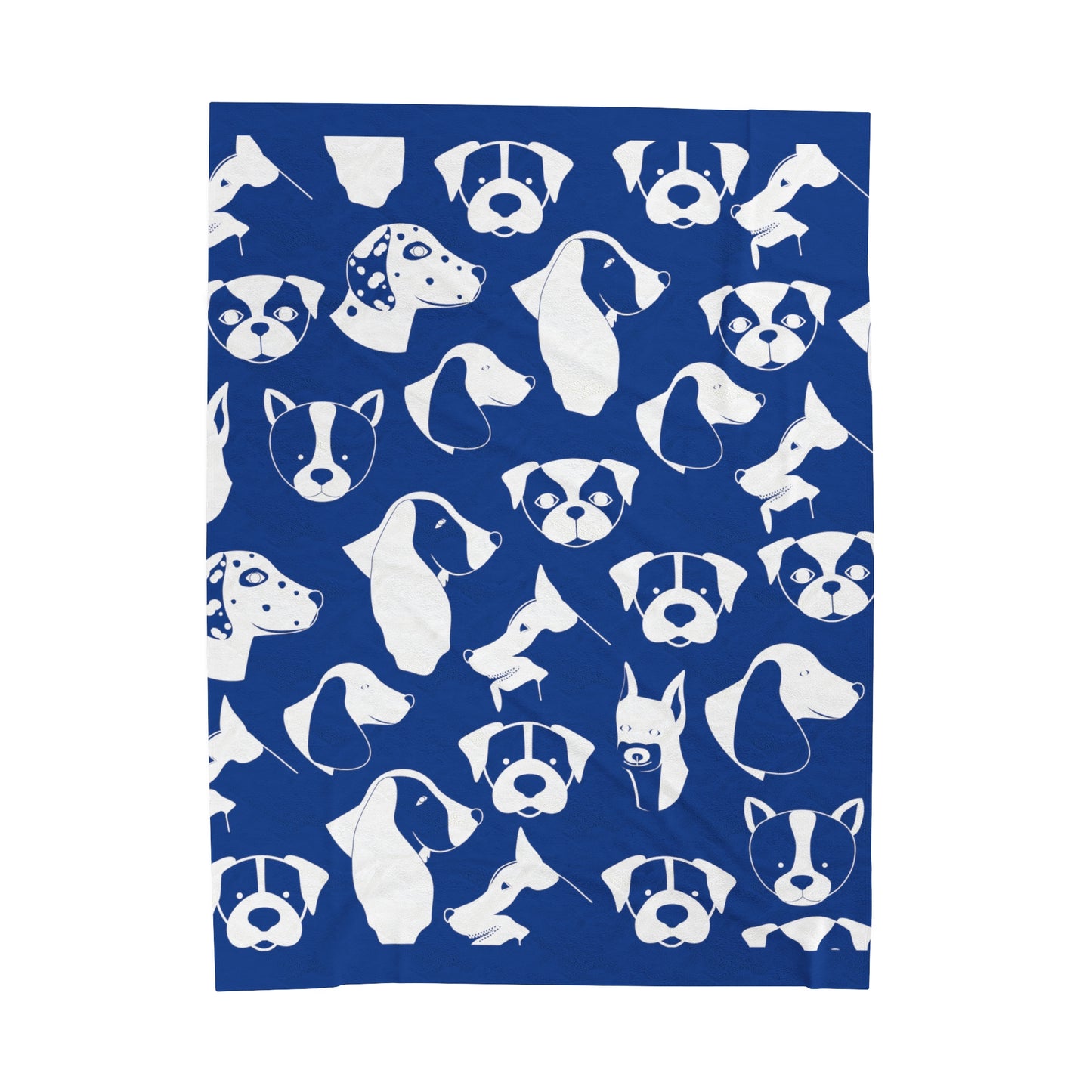 Chic ModDog Head Plush Blanket - Blue