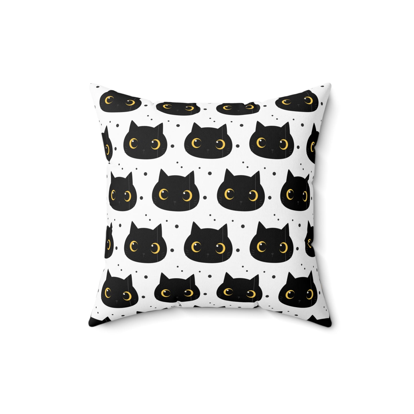 Mysterious Black Cat Square Pillow