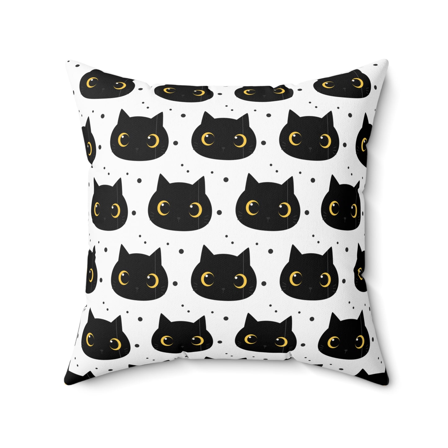 Mysterious Black Cat Square Pillow