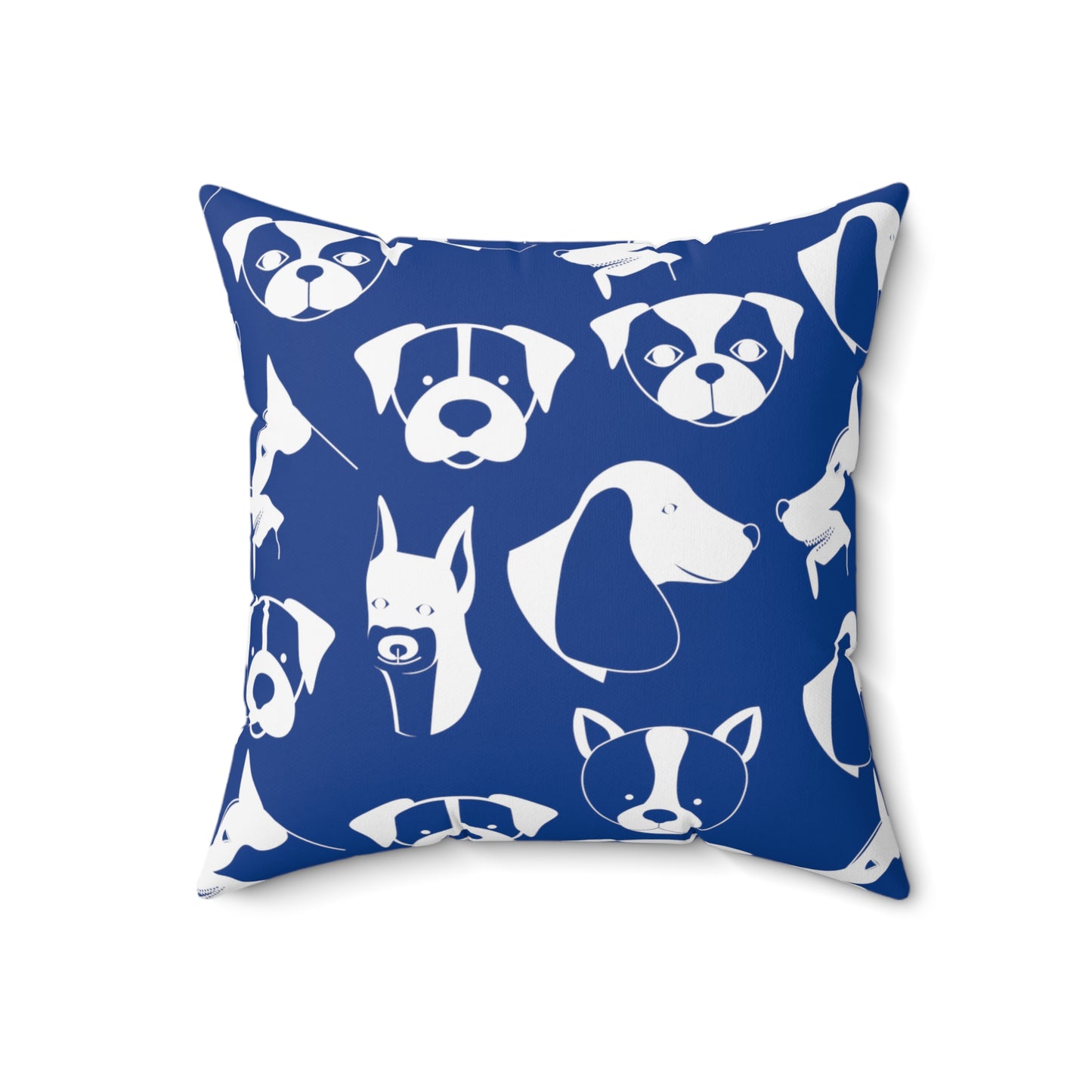 Chic ModDog Head Square Pillow (Versatile Double-Sided Graphic Variation) Blue