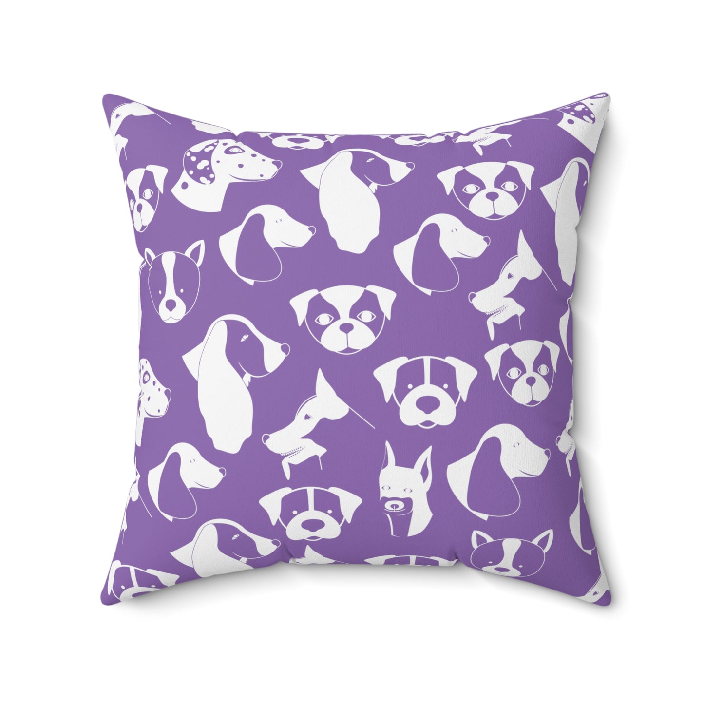 Chic ModDog Head Square Pillow (Versatile Double-Sided Graphic Variation) Purple