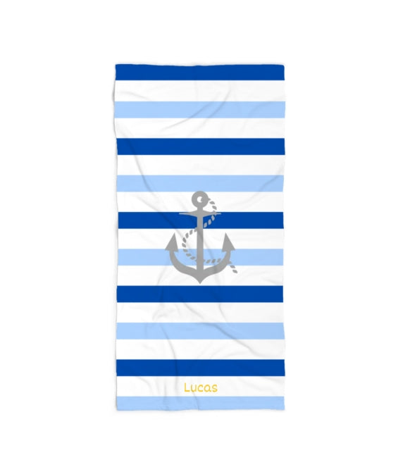 Anchor Stripe Beach Towel