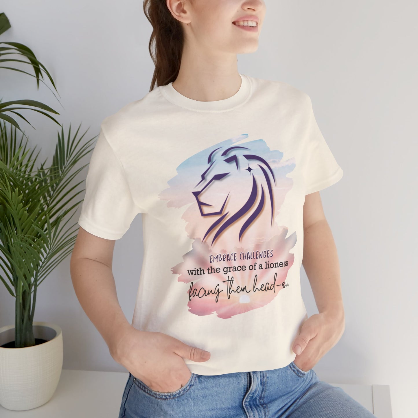 Embrace Challenges Lion Queen T-Shirt (DaddyMammy&Me Matching Tee)