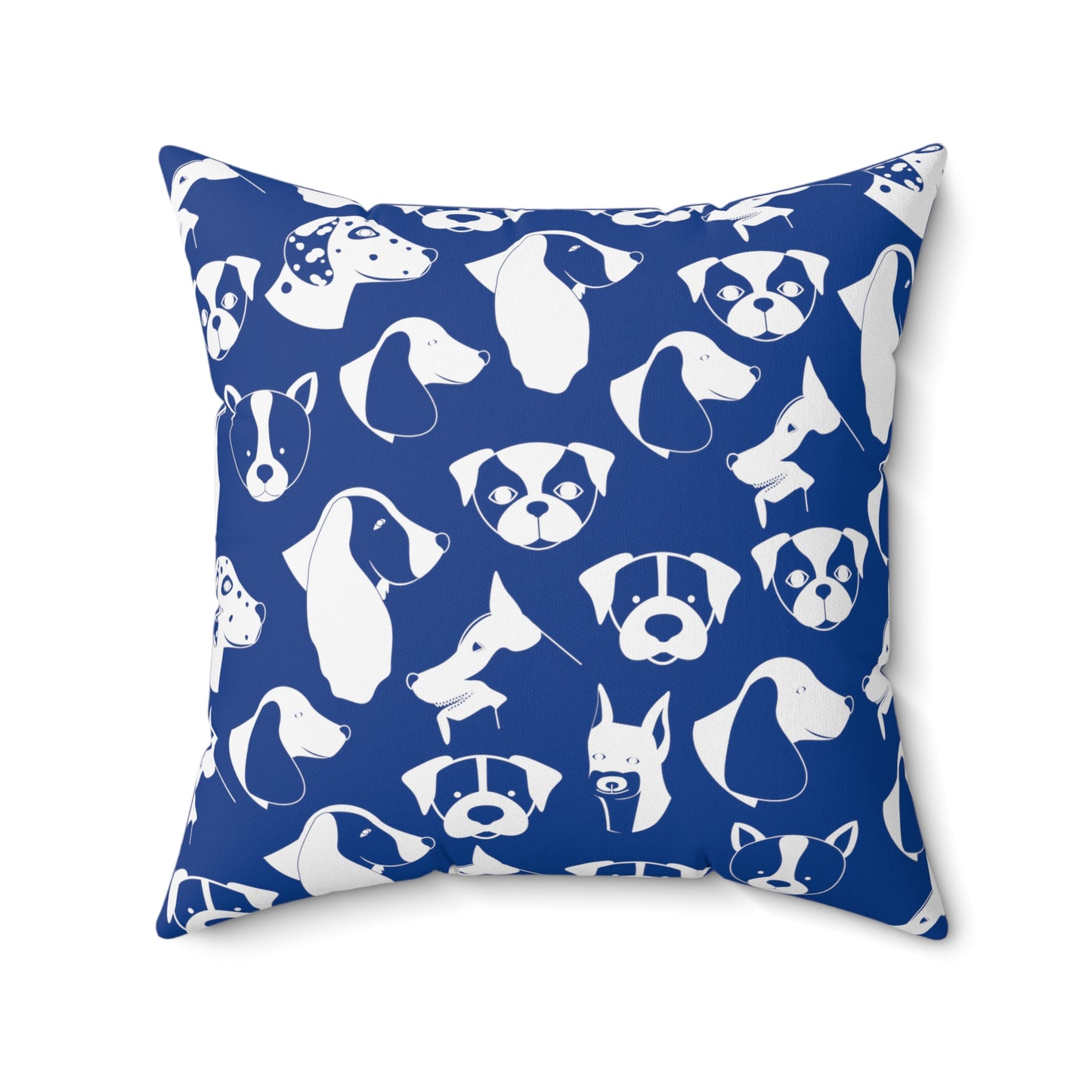 Chic ModDog Head Square Pillow (Versatile Double-Sided Graphic Variation) Blue